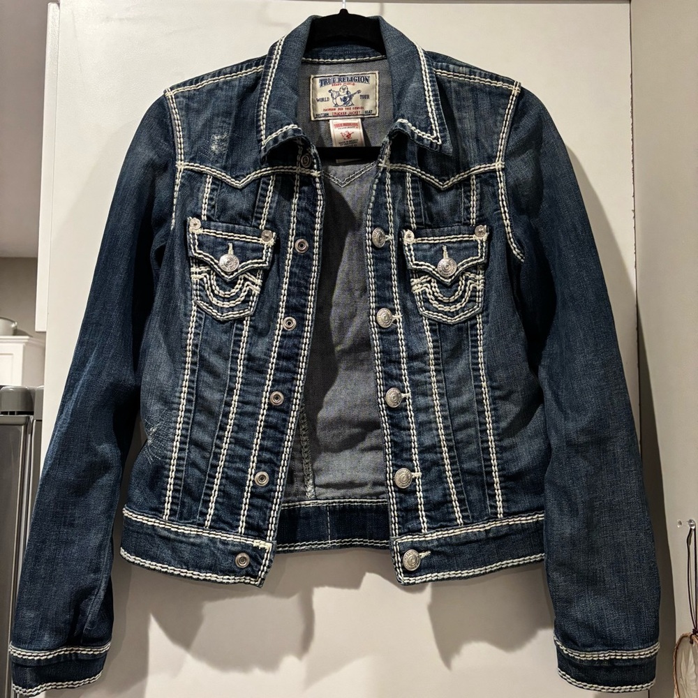True Religion 2013 Blue Denim Jacket size XS New without tags!!